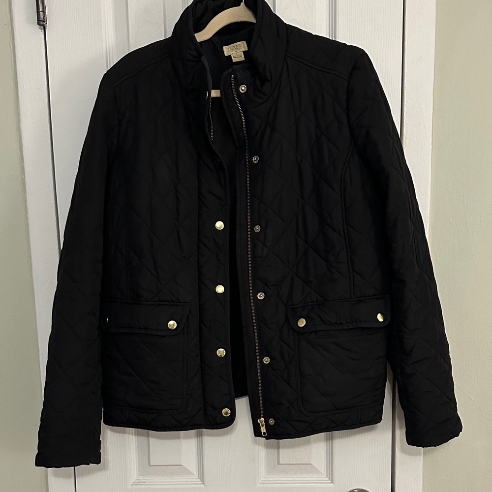 J. Crew Black Quilted Jacket